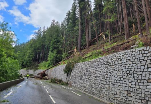 La Poya road disrupted by roadworks.